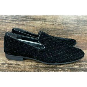 Giorgio Brutini Chatwal Quilted Black Velvet Slip-